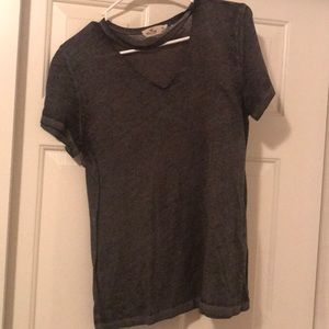 Gray v neck with choker detail